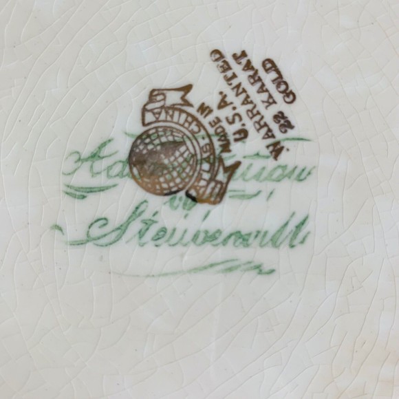 Atlas China Accents Atlas China Warranted 22 Carat Gold Trim Floral Vintage Dinner Platemade